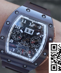 Replica Richard Mille Chronograph Rm011 Kv Factory Brown Crystal Dial 2