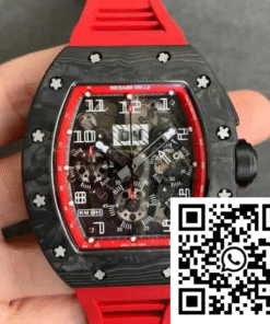 Replica Richard Mille Rm-011 Kv Factory V2 Forged Carbon Case Rubber Strap