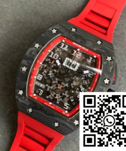 Replica Richard Mille Rm-011 Kv Factory V2 Forged Carbon Case Rubber Strap 2