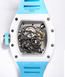 Replica Richard Mille Rm-055 Bbr Factory Ceramic Case Blue Strap 2