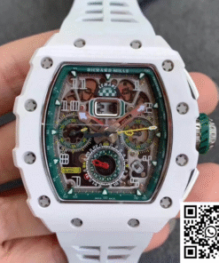 Replica Richard Mille Rm011-03 Kv Factory Ceramic White Strap