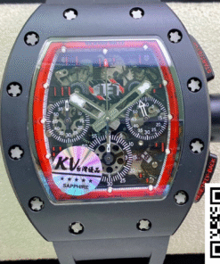 Replica Richard Mille Rm011 Kv Factory Ceramic Black Rubber Strap