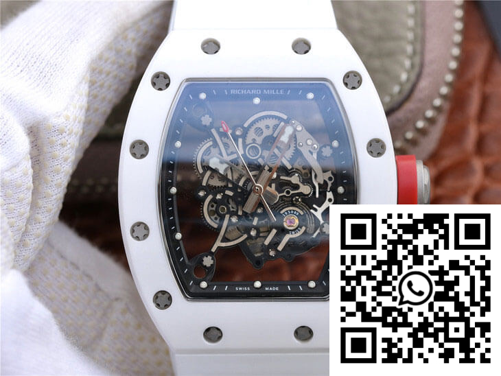 Replica Richard Mille Rm055 Kv Factory Ceramic White Rubber Strap 2 Replica Richard Mille Rm055 Kv Factory Ceramic White Rubber Strap 2