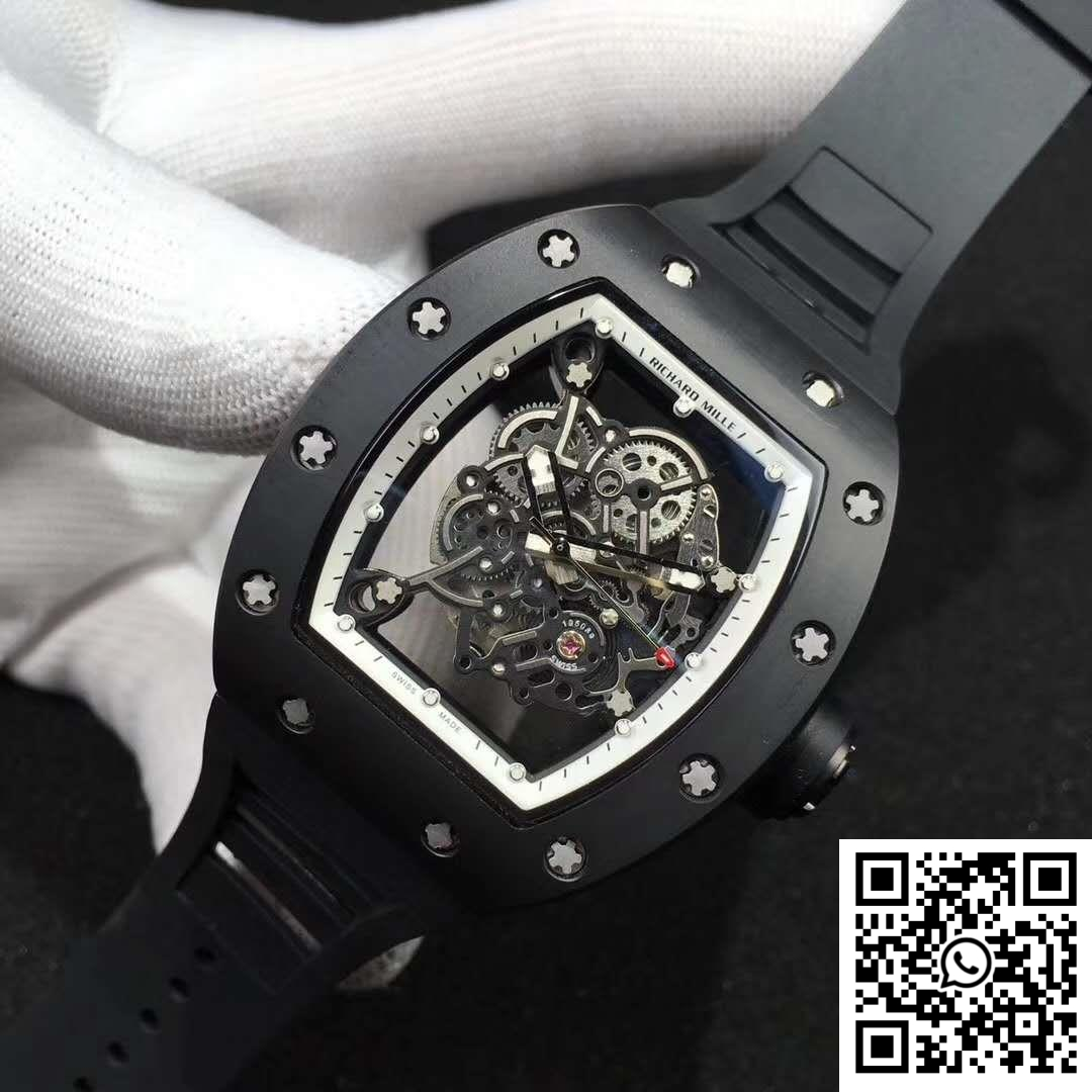 Replica Richard Mille Rm055 Kv Factory Ceramic White Skeleton Dial 5 Replica Richard Mille Rm055 Kv Factory Ceramic White Skeleton Dial 5