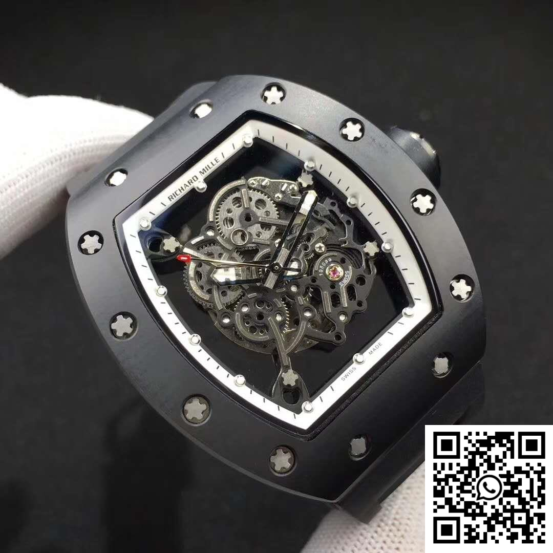 Replica Richard Mille Rm055 Kv Factory Ceramic White Skeleton Dial 6 Replica Richard Mille Rm055 Kv Factory Ceramic White Skeleton Dial 6