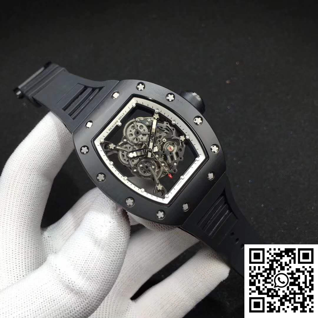 Replica Richard Mille Rm055 Kv Factory Ceramic White Skeleton Dial 7 Replica Richard Mille Rm055 Kv Factory Ceramic White Skeleton Dial 7