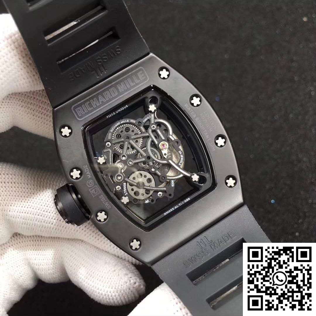 Replica Richard Mille Rm055 Kv Factory Ceramic White Skeleton Dial 10 Replica Richard Mille Rm055 Kv Factory Ceramic White Skeleton Dial 10