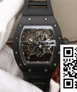 Replica Richard Mille Rm055 Kv Factory Ceramics Black Strap
