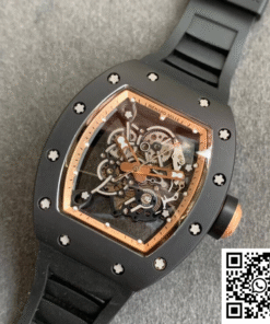 Replica Richard Mille Rm055 Kv Factory V2 Black Ceramic 2