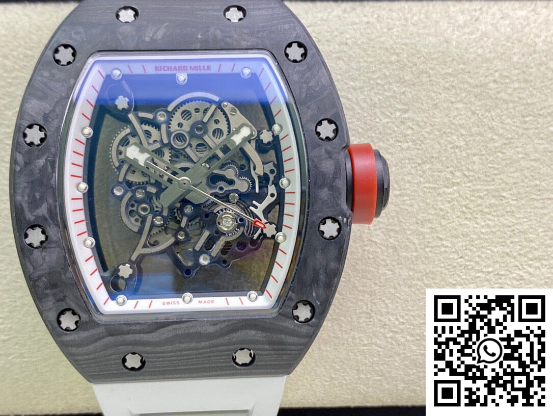 Replica Richard Mille Rm055 Kv Factory V2 Carbon Fiber Black Case Replica Richard Mille Rm055 Kv Factory V2 Carbon Fiber Black Case