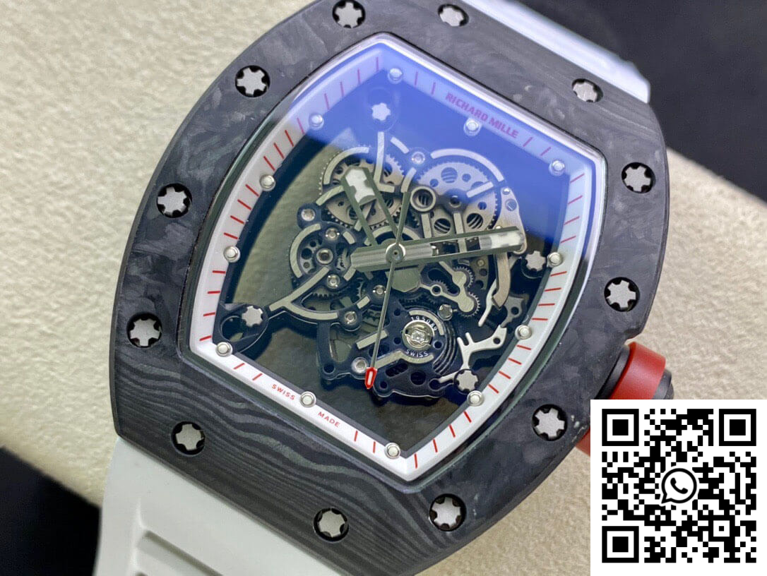 Replica Richard Mille Rm055 Kv Factory V2 Carbon Fiber Black Case 4 Replica Richard Mille Rm055 Kv Factory V2 Carbon Fiber Black Case 4