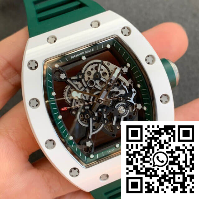 Replica Richard Mille Rm055 Kv Factory V2 Green Rubber Strap 4 Replica Richard Mille Rm055 Kv Factory V2 Green Rubber Strap 4