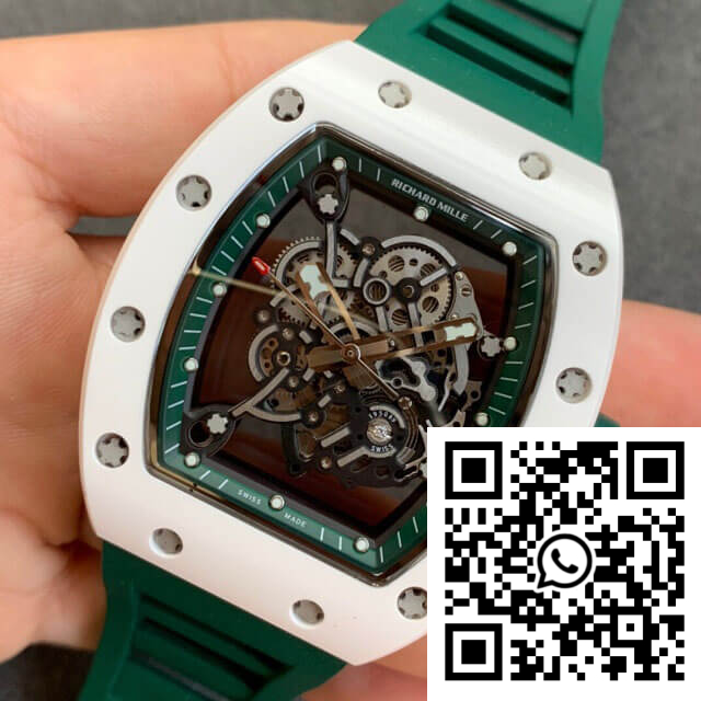 Replica Richard Mille Rm055 Kv Factory V2 Green Rubber Strap 5 Replica Richard Mille Rm055 Kv Factory V2 Green Rubber Strap 5