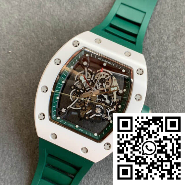 Replica Richard Mille Rm055 Kv Factory V2 Green Rubber Strap 2 Replica Richard Mille Rm055 Kv Factory V2 Green Rubber Strap 2