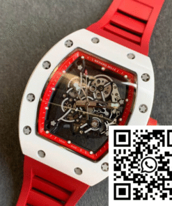 Replica Richard Mille Rm055 Kv Factory V2 Red Rubber Strap 2