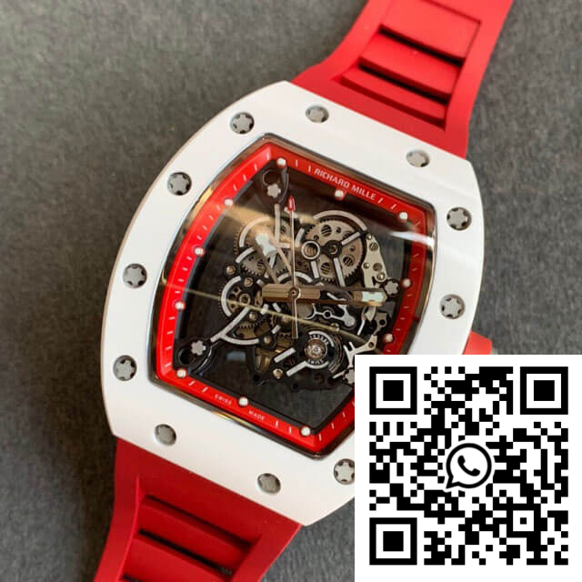 Replica Richard Mille Rm055 Kv Factory V2 Red Rubber Strap 2 Replica Richard Mille Rm055 Kv Factory V2 Red Rubber Strap 2