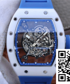 Replica Richard Mille Rm055 Kv Factory White Ceramic Blue Hollow Dial Replica Richard Mille Rm055 Kv Factory White Ceramic Blue Hollow Dial