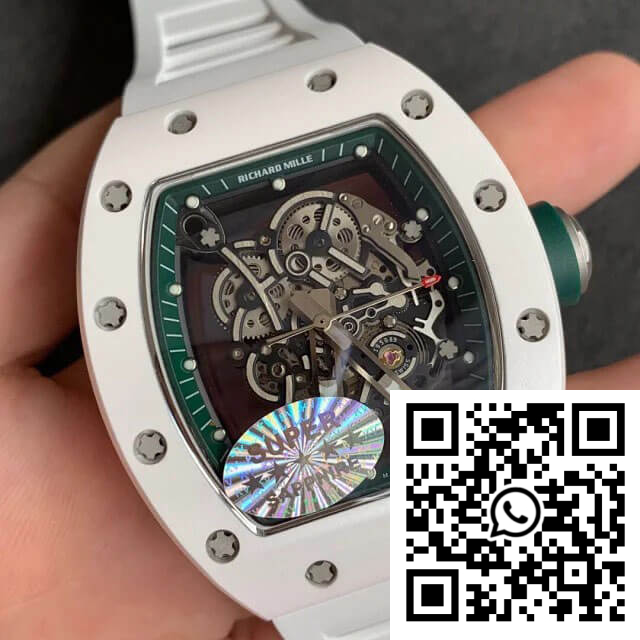 Replica Richard Mille Rm055 Kv Factory White Ceramic Skeleton Dial 4 Replica Richard Mille Rm055 Kv Factory White Ceramic Skeleton Dial 4