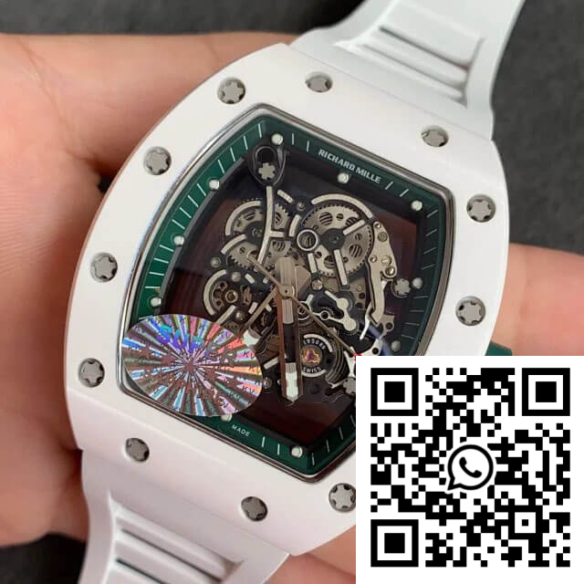 Replica Richard Mille Rm055 Kv Factory White Ceramic Skeleton Dial 5 Replica Richard Mille Rm055 Kv Factory White Ceramic Skeleton Dial 5