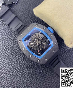 Replica Richard Mille Rm055 Ntpt Bbr Factory Black Strap 2