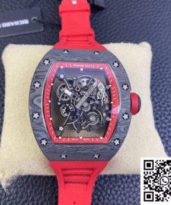 Replica Richard Mille Rm055 Ntpt Bbr Factory Carbon Fiber Red Strap