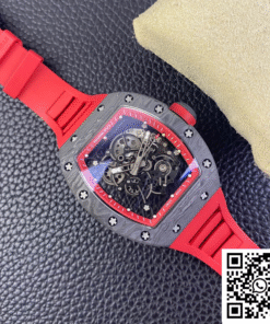 Replica Richard Mille Rm055 Ntpt Bbr Factory Carbon Fiber Red Strap 2