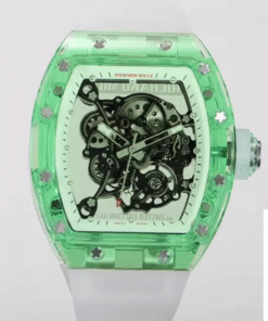 Replica Richard Mille Rm055 Rm Factory Green Skeleton Dial