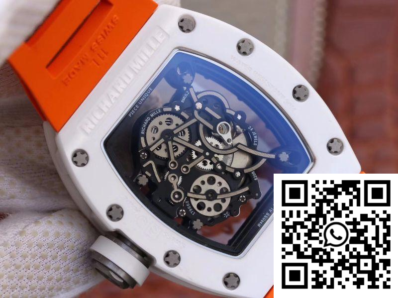 Replica Richard Mille Rm055 Skeleton Dial Orange Strap Kv Factory V2 8 Replica Richard Mille Rm055 Skeleton Dial Orange Strap Kv Factory V2 8