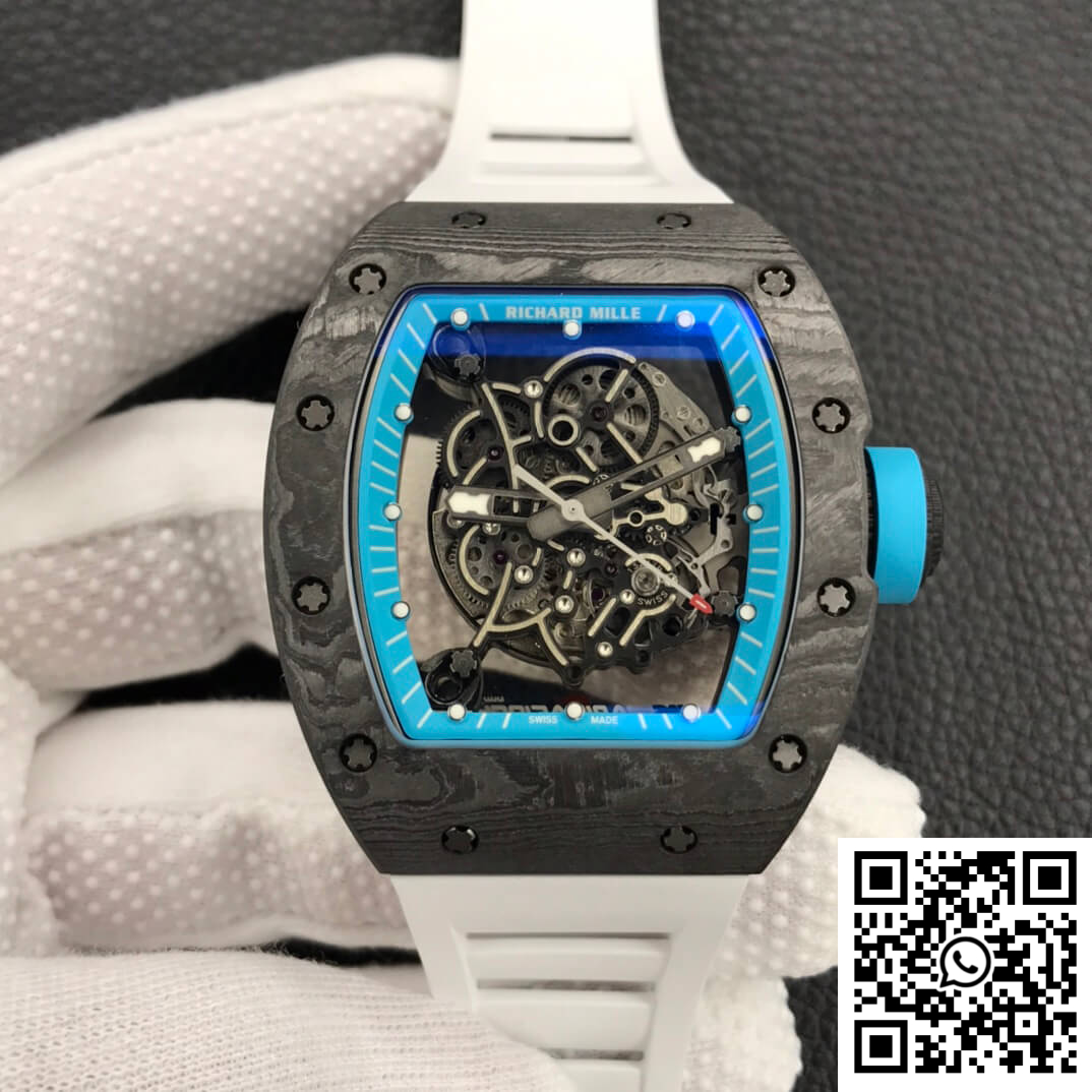 Replica Richard Mille Rm055 Zf Factory White Rubber Strap 3 Replica Richard Mille Rm055 Zf Factory White Rubber Strap 3