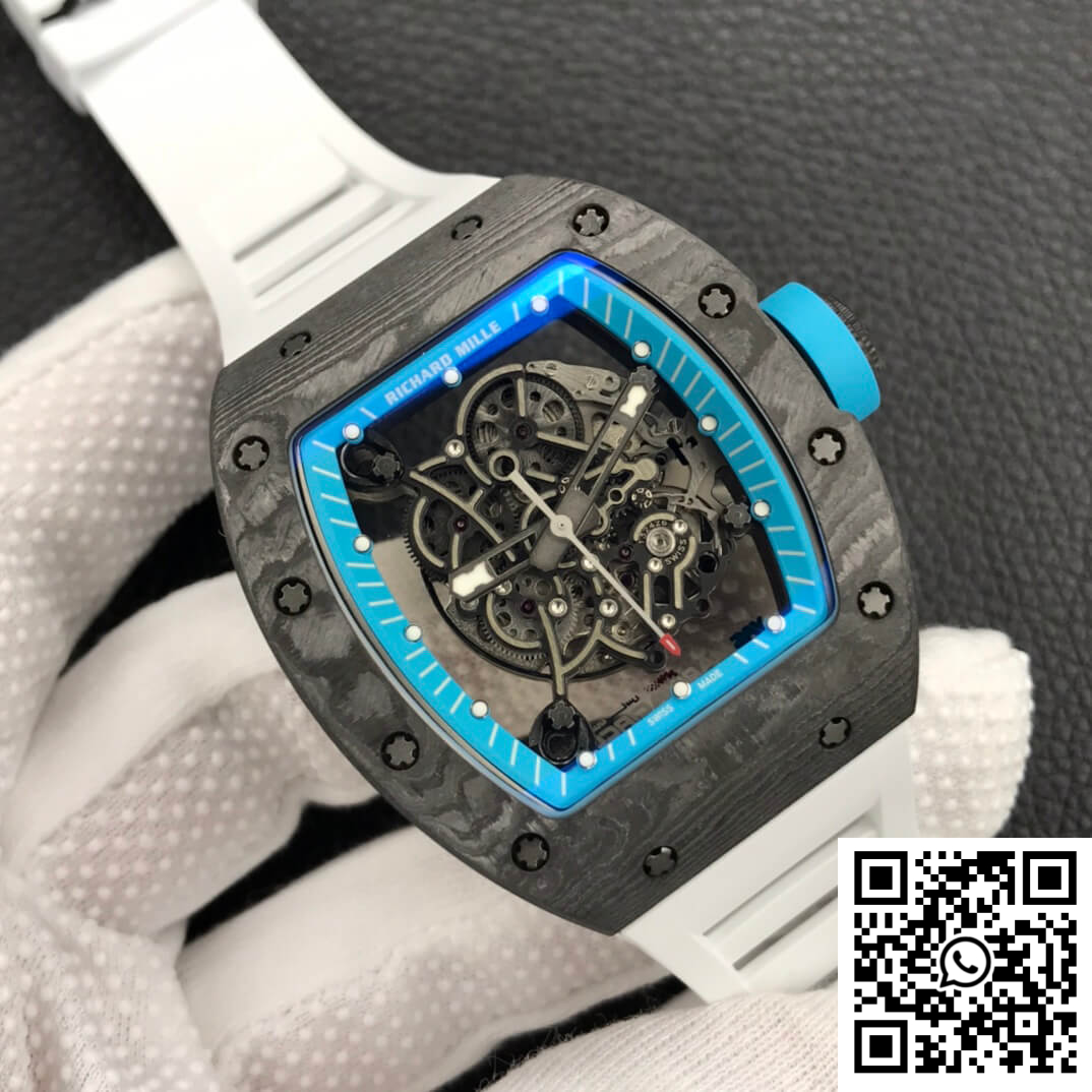 Replica Richard Mille Rm055 Zf Factory White Rubber Strap 4 Replica Richard Mille Rm055 Zf Factory White Rubber Strap 4