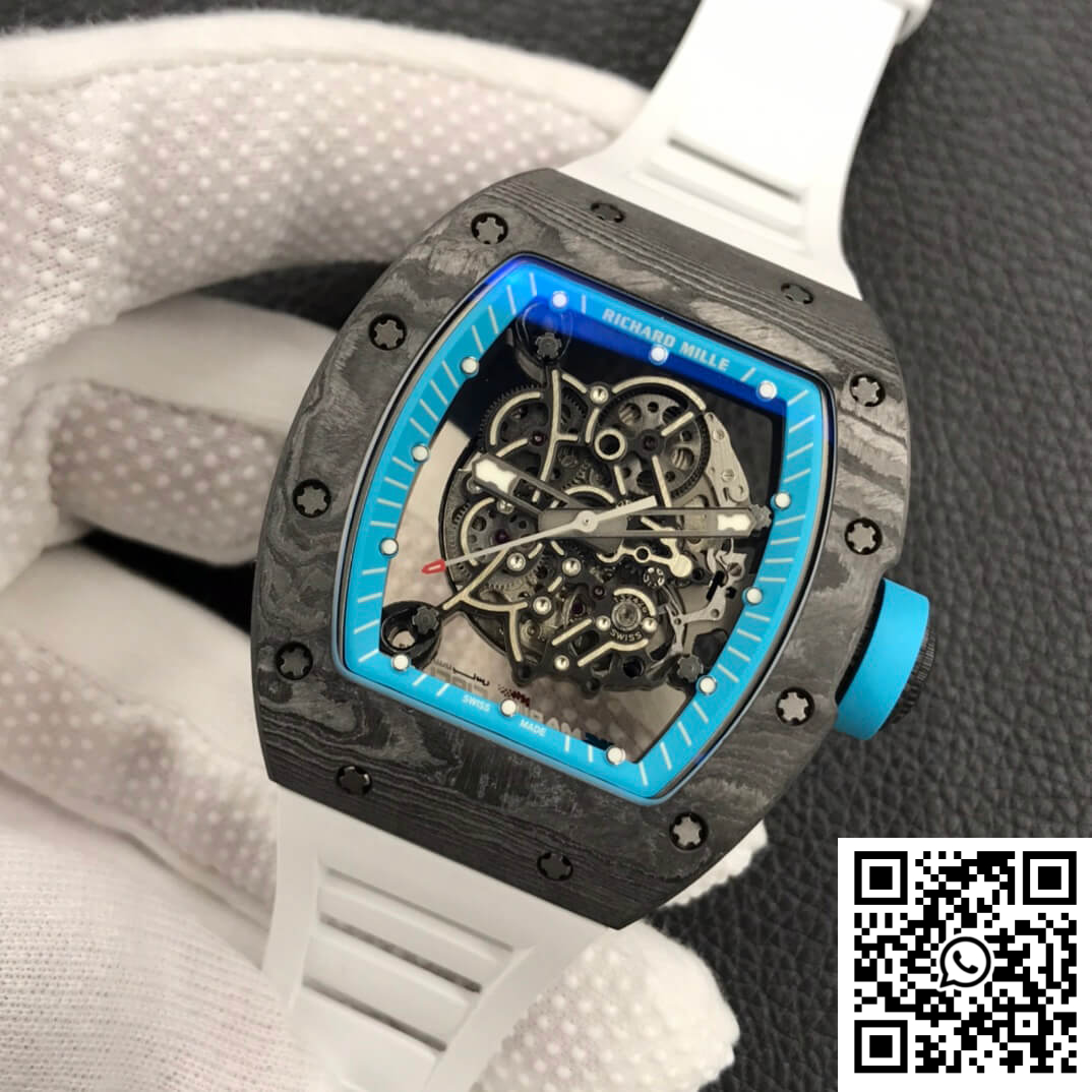 Replica Richard Mille Rm055 Zf Factory White Rubber Strap 5 Replica Richard Mille Rm055 Zf Factory White Rubber Strap 5