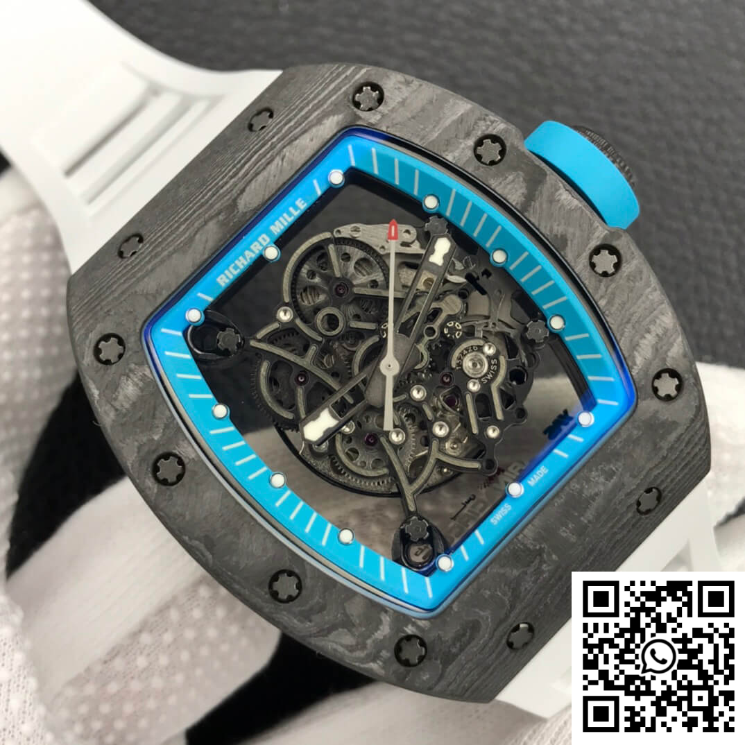 Replica Richard Mille Rm055 Zf Factory White Rubber Strap 6 Replica Richard Mille Rm055 Zf Factory White Rubber Strap 6