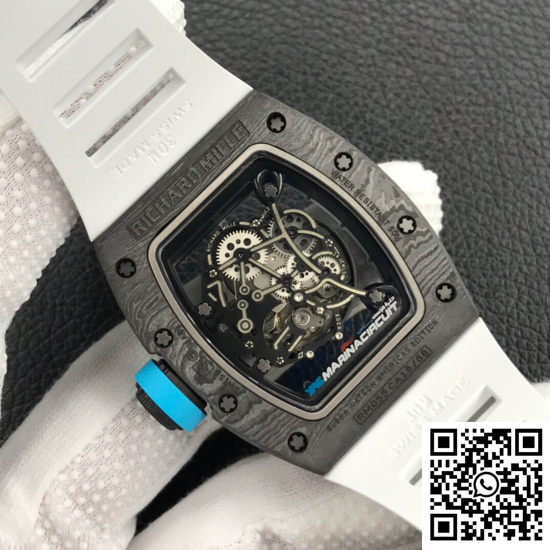 Replica Richard Mille Rm055 Zf Factory White Rubber Strap 9 Replica Richard Mille Rm055 Zf Factory White Rubber Strap 9
