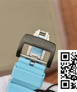 Replica Richard Mille Rm11-03 Kv Factory Carbon Fiber Blue Strap 2