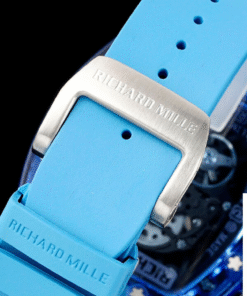 Replica Richard Mille Rm35-01 Rm Factory Blue Rubber Strap 2