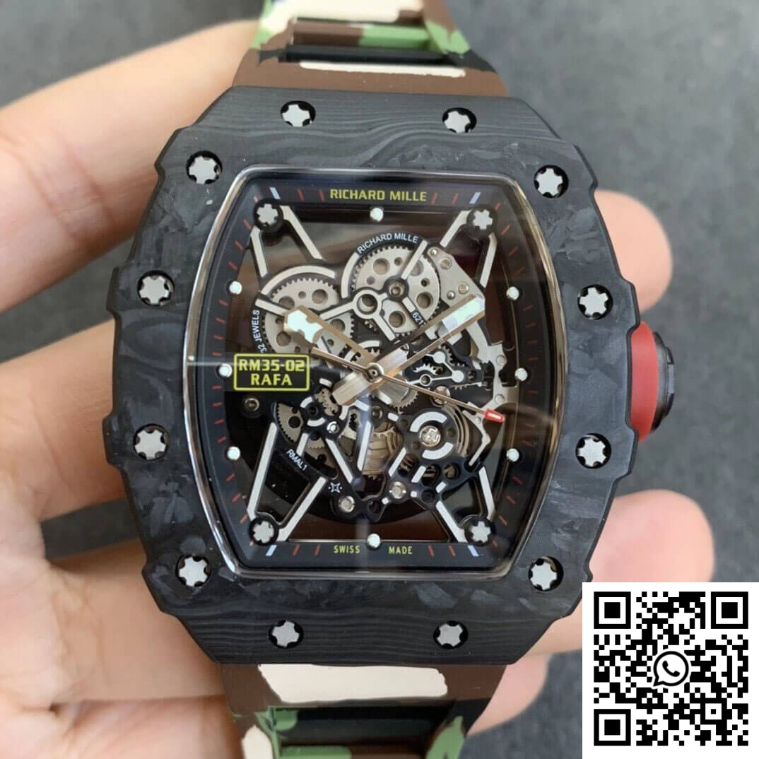 Replica Richard Mille Rm35-02 Kv Factory V3 Carbon Fiber Camouflage Strap 3 Replica Richard Mille Rm35-02 Kv Factory V3 Carbon Fiber Camouflage Strap 3