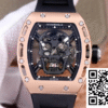 Replica Richard Mille Rm52-01 Tourbillon Jb Factory Rose Gold Skull Dial 15
