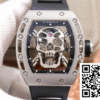 Replica Richard Mille Rm52-01 Tourbillon Jb Factory Rose Gold Skull Dial 14