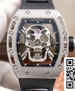 Replica Richard Mille Rm52-01 Tourbillon Jb Factory Titanium Alloy Skull Dial Replica Richard Mille Rm52-01 Tourbillon Jb Factory Titanium Alloy Skull Dial