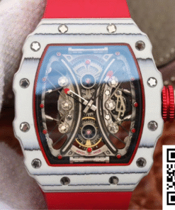 Replica Richard Mille Rm53-01 Kv Factory White Tpt Carbon Fiber Red Strap Replica Richard Mille Rm53-01 Kv Factory White Tpt Carbon Fiber Red Strap