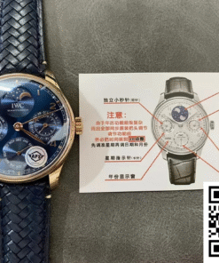 Replica IWC Portuguese Iw503312 Aps Factory Perpetual Calendar Blue Dial Super Clone 2